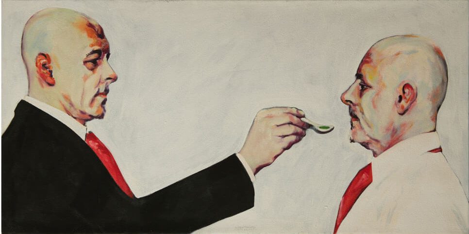 Portrait of the Artist Who Feed Himself, 180x90cm